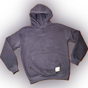UNISEX Navy Pullover Hoodie - Minimal Logo